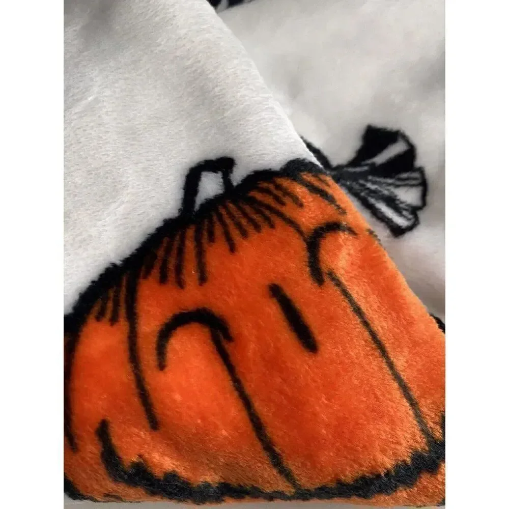 Nightmare Before Christmas Plush Throw Blanket 50X70” Jack Skellington Pumpkin‎